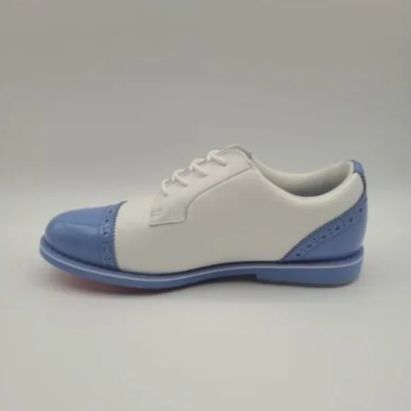 G/Fore Gallivanter Cap-Toe Women's Size 6 Snow Vista Blue Golf Shoes G4LS22EF04 - Picture 6 of 10